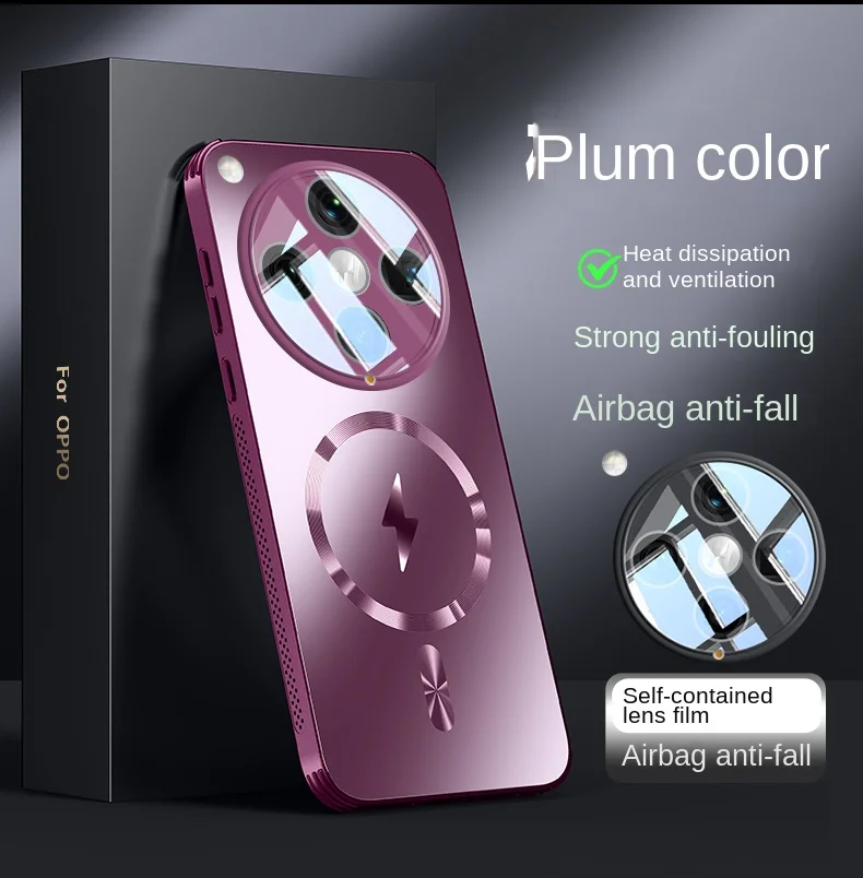 Oppo Find X8 - Custodia rigida opaca con ricarica wireless